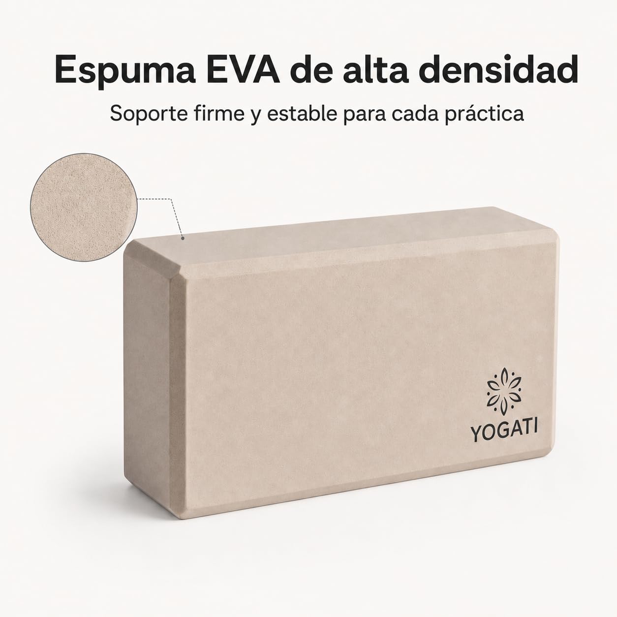 YOGATI® Set di 2 Blocchi Yoga in Schiuma Eva | Blocchi Yoga Antiscivolo per Esercizi | Dimensioni 22 X 12 X 7.5 Cm | Accessori Yoga per Principianti e Fitness