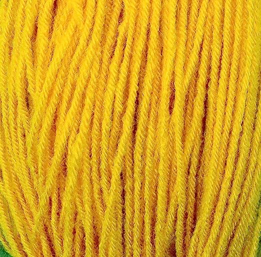 Image of M.G ENTERPRISE Brilon Yellow (200 gm) Wool Hank Hand Knitting Wool /Art Craft Soft Fingering Crochet Hook Yarn, Needle Knitting Yarn Thread Dyed