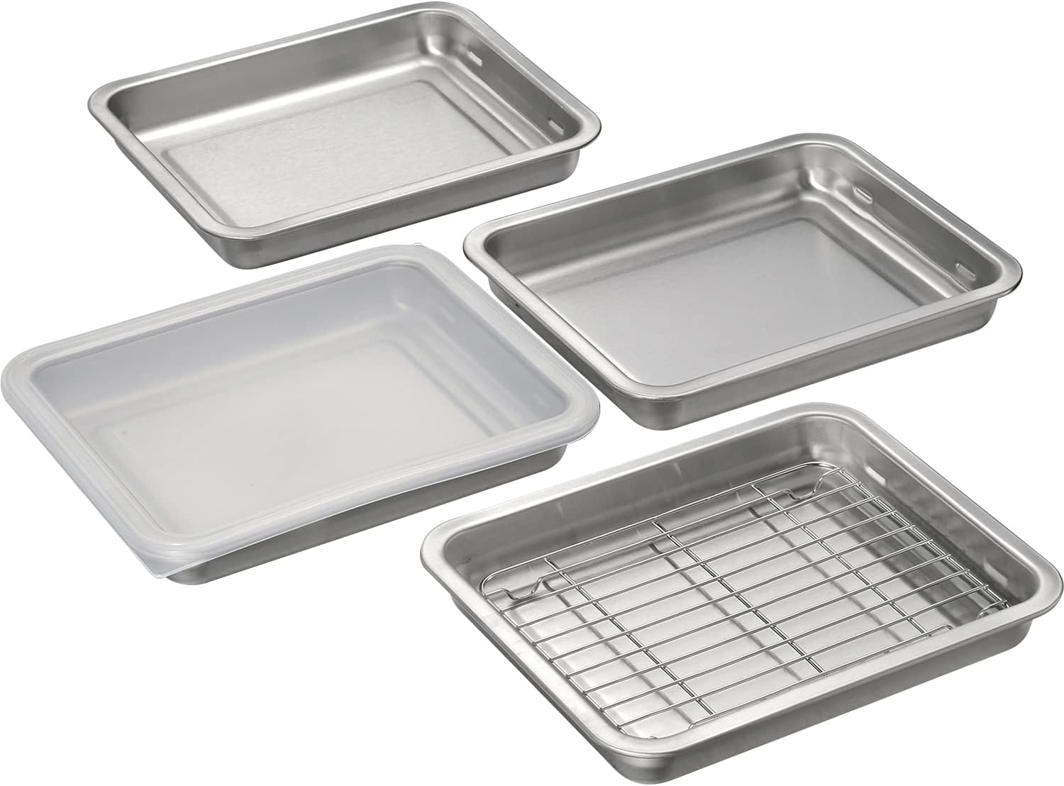 Wahei Freiz EM-050 Tsubameso Bat with Lid, 6-Piece Set, Prep, Refrigerator Storage, Stackable