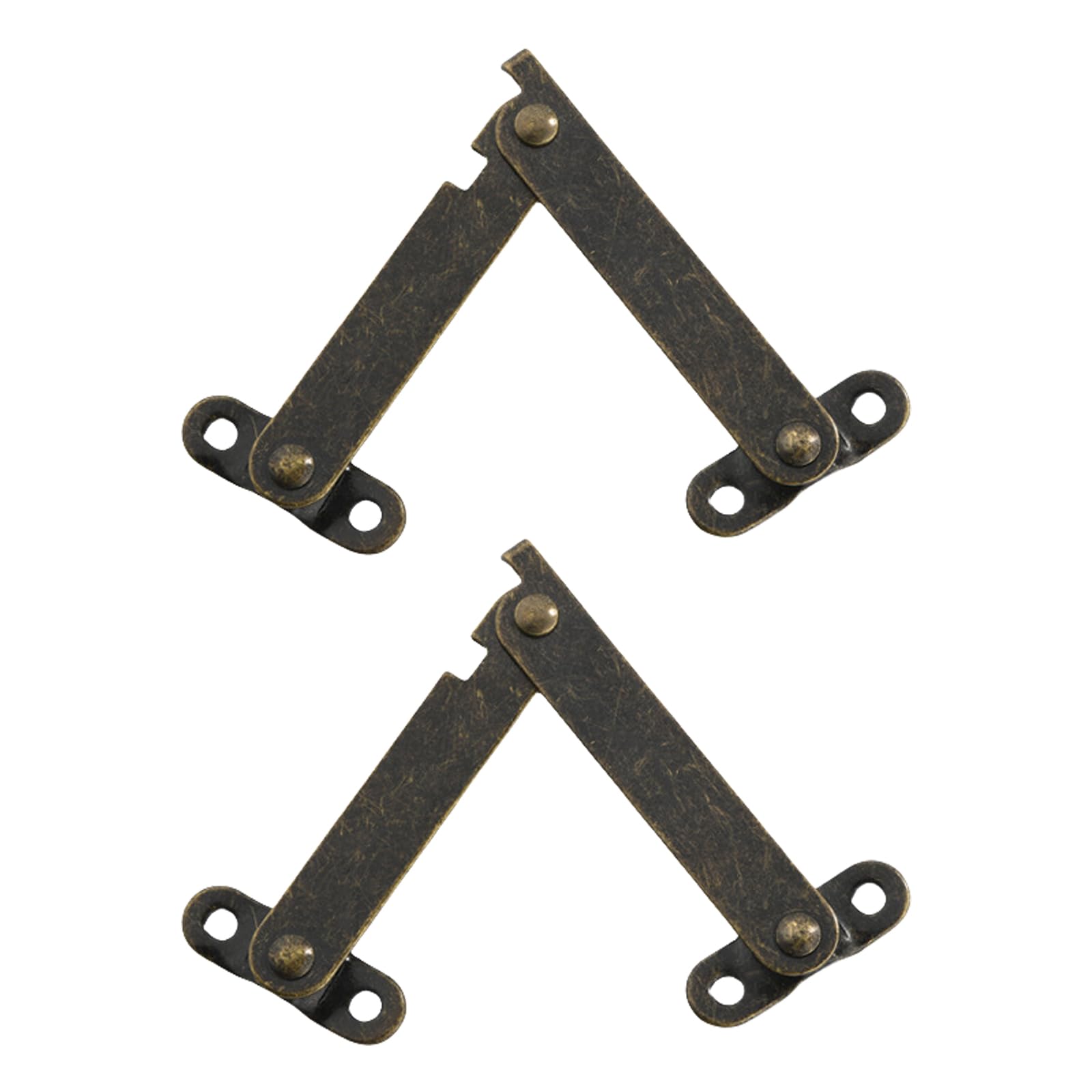 Lemeiguo Multicolor 2Pcs Furniture Lift Up Strut Lid Flap Stay Hinges Metal Lid Hinges Folding Hinge Lift Up Stay Hinge