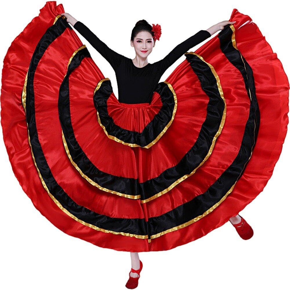 Jupe flamenco grand swing fluide pour spectacle et pratique de danse