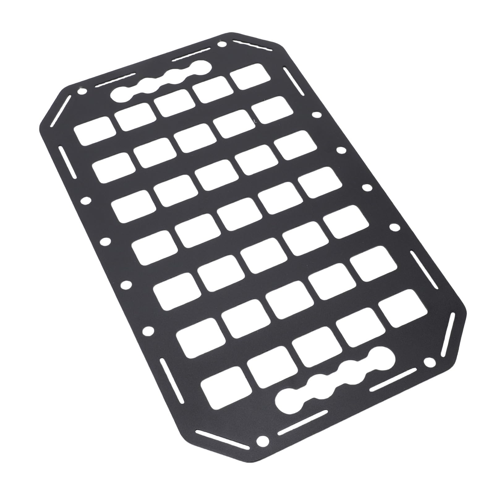 Łóżko do ciężarówki Molle Panel Rack 15x9,25x0,08 cala aluminium L Track kompatybilny organizer do przechowywania ładunku dla samochodów SUV przetworniki samochody dostawcze RV