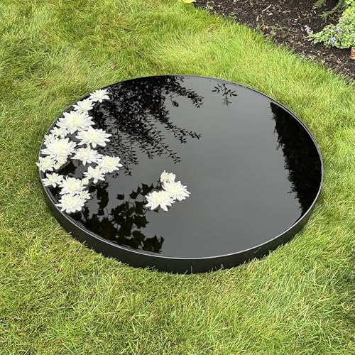 Findway Gardens Bassin de Jardin/Miroir d'eau Rond 80, Décoration de Jardin pour Terrasse et Pelouse, Cache-Regard Décoratif