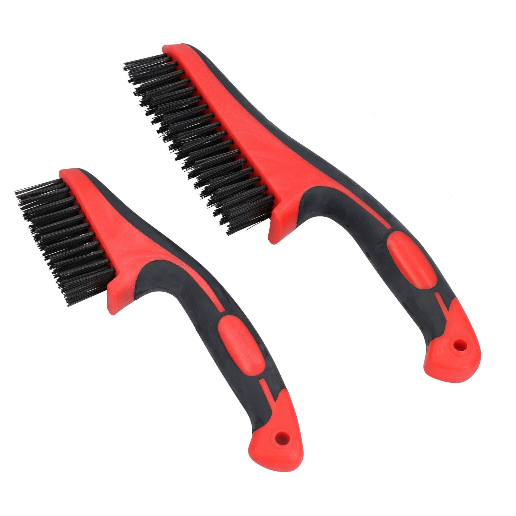 Ab Tools Handheld Wire Brush Rust Removal Cleaning Rubber Soft Grip Handle 11” + 8.5”