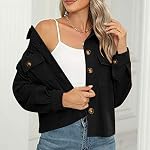 Women 2024 Shacket Fall Soft Corduroy Short Jacket Long Sleeve Lapel Button Down Cardigan Coat Trendy Outwear
