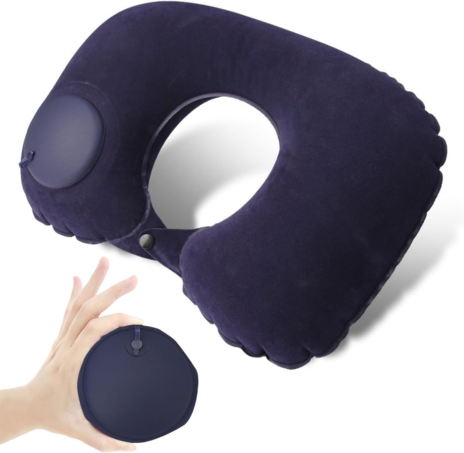 Oreiller De Voyage Gonflable, Oreiller Gonflable En Forme De U, Coussin De Nuque Gonflable, Coussin Voyage Avion, Coussin De Support Cervical Essentiel Pour Voyager, Pour Avion, Train, Voiture, Bureau