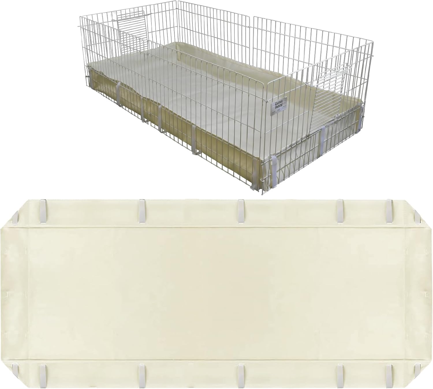 Jaula de cobaya de 47 x 24 pulgadas, parte inferior de lona para jaula de conejillo de indias del medio oeste o conejillo de indias de Tienda,