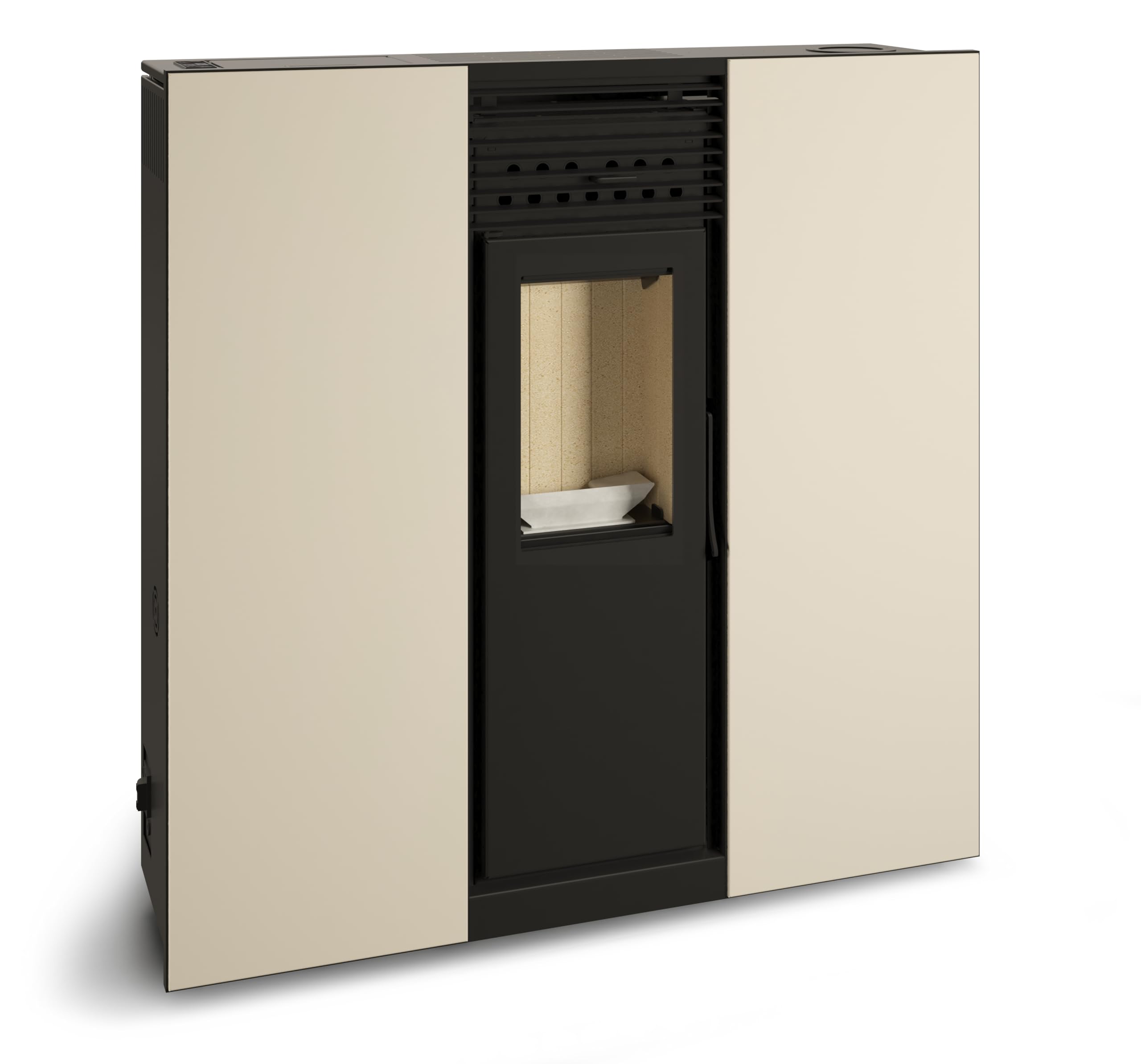 TJ - Estufa de Pellets Canalizable de Pasillo Modelo Pegaso (BLANCO, 10 kW)