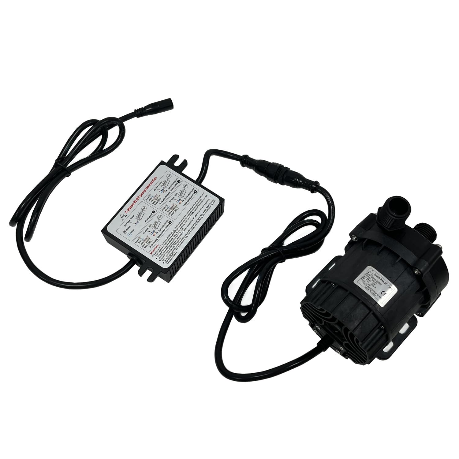 SHYSKY Wytrzymała, cicha mikropompa wodna bezszczotkowa DC 24V 115W DC65E-24250S 25M 2500LPH, z zabezpieczeniem przed pracą na sucho, do systemów chłodzenia i obiegu cieczy pod ciśnieniem