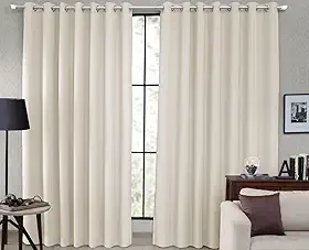 Cortina Tecido Blackout Corta Luz 80% para Sala, Quarto e Escritório 2,70 X 2,30m (Palha)