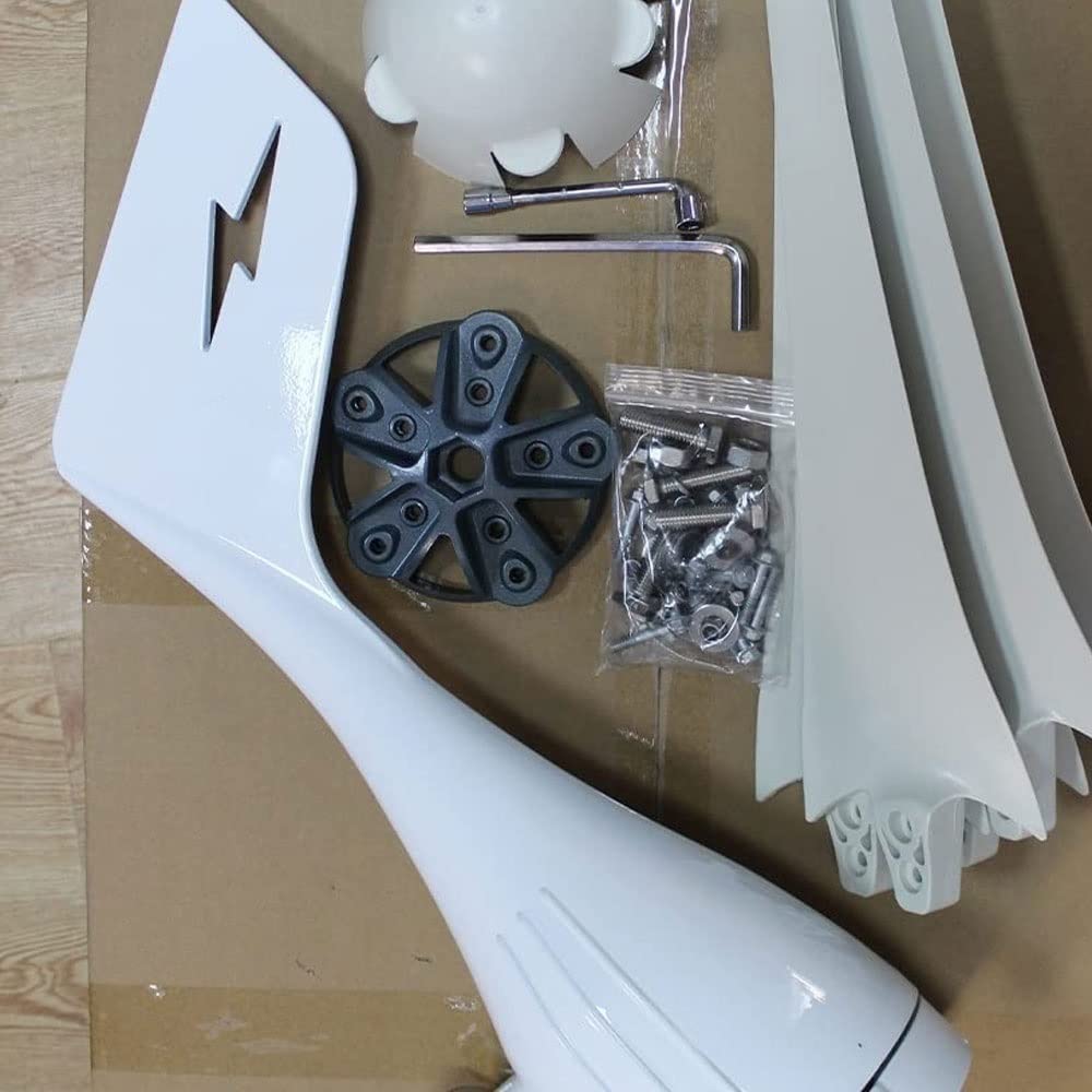 Kit generatore di turbina eolica, 48 V, generatore di energia a basso rumore, con controller e 5 pale per sistemi eolici a energia solare, soluzione efficiente per l'energia rinnovabile