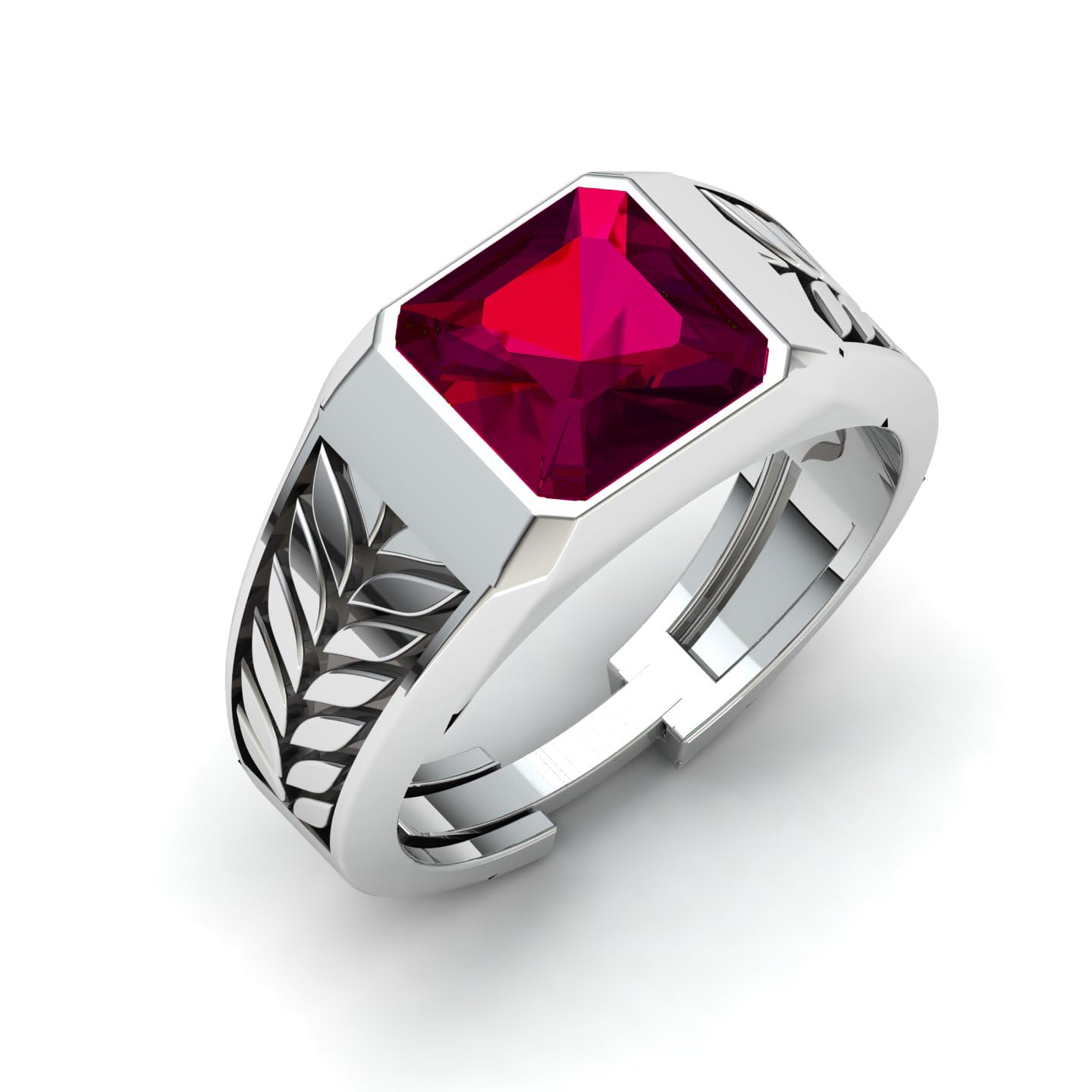 Vitra jewellery Rera ring pure silver 925 ring setted with red zircon gemstone, Ruby substitute ring for men/boys (US 9.25) (B0C38RG1SC) Amazon Price History, Amazon Price Tracker