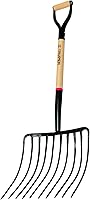 Truper 33570 Tru Pro Ensilage Fork: 10-Tine Forged Steel, 30-Inch White Ash D-Handle for Farm & Ranch