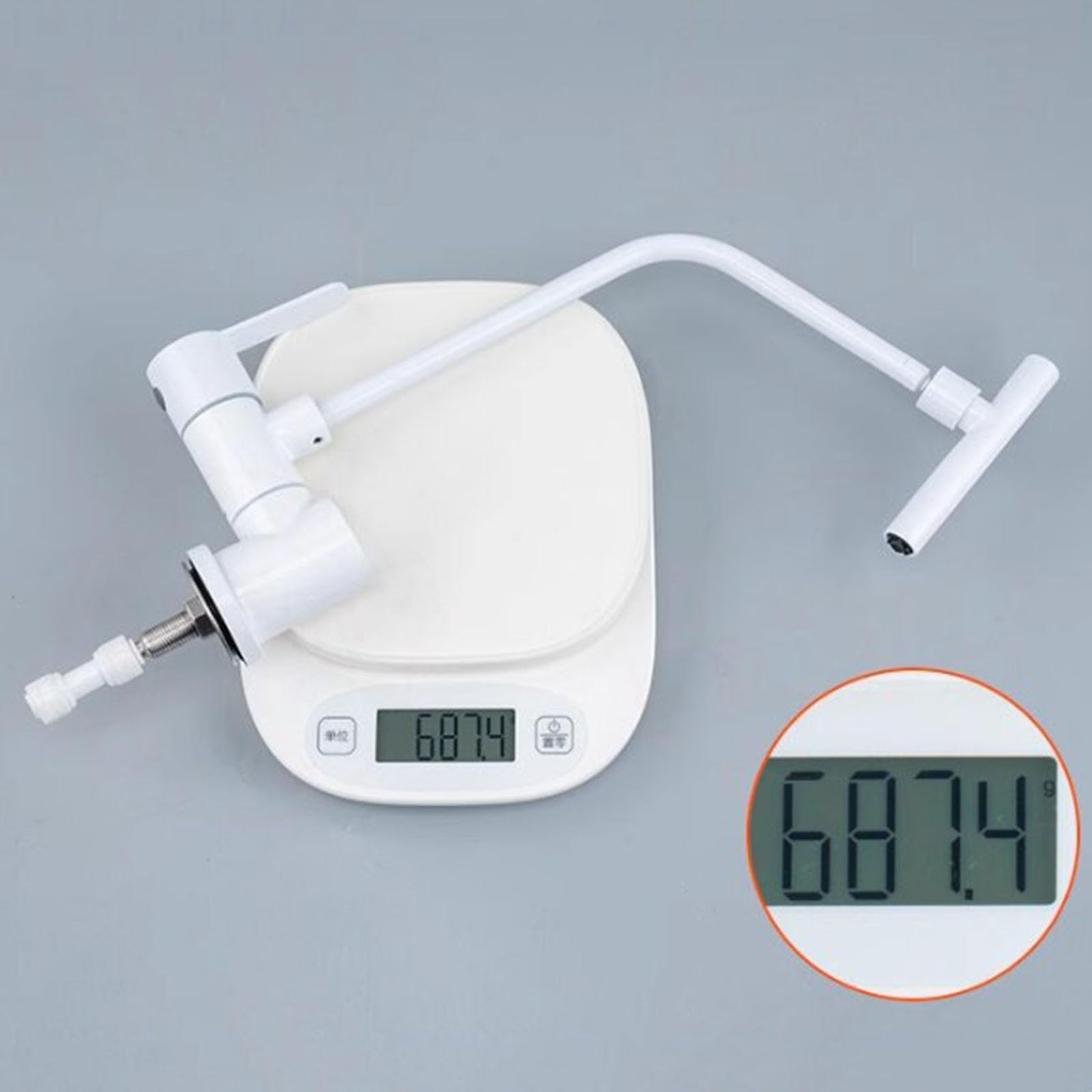 Grifo de Cocina único con rotación de 360°, diseño Compacto bajo Ventana, de Acero Inoxidable, con ósmosis inversa de 1/4", Ideal para Agua Potable.