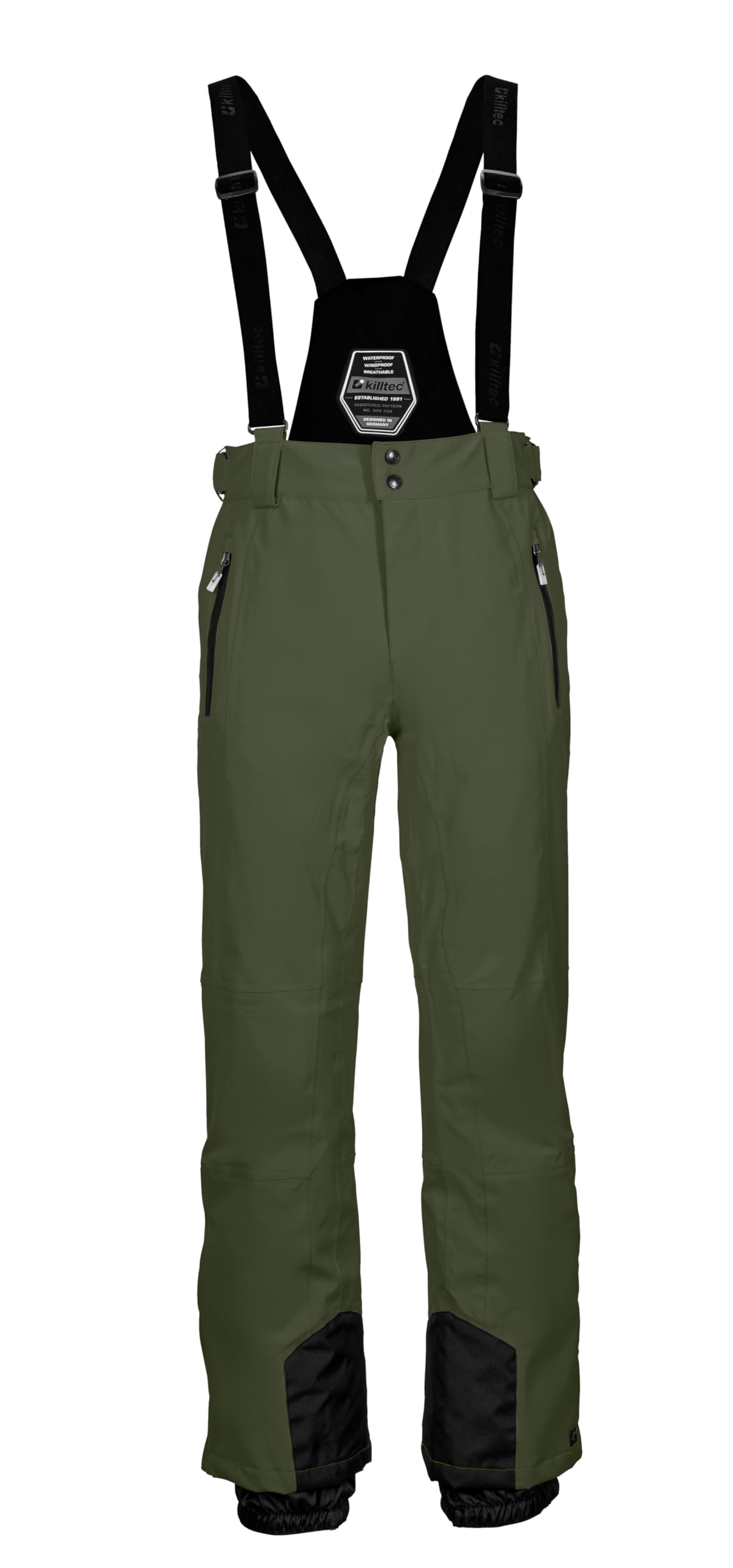 Killtec Herren Skihose/Funktionshose mit abnehmbaren Trägern, Kantenschutz und Schneefang Ksw 100 Enosh Mn Ski Pnts