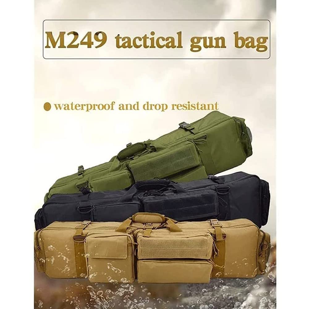 Estuche para Escopeta Airsoft, M249 Bolsa Doble para Rifles, Bolsa Táctica de Escopeta, Bolsa de Almacenamiento para caña de Pescar Escopeta Carry B