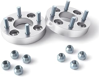 RockTrix 1.25 inch Wheel Spacers (4x4 Bolt Pattern, 68.5mm Bore, 12x.1.25 Studs, Cone Seat Nuts) Compatible with Yamaha Golf Carts (Widens Track by 2.5 inches) - 32mm 4x101.6 2pcs - Buy now