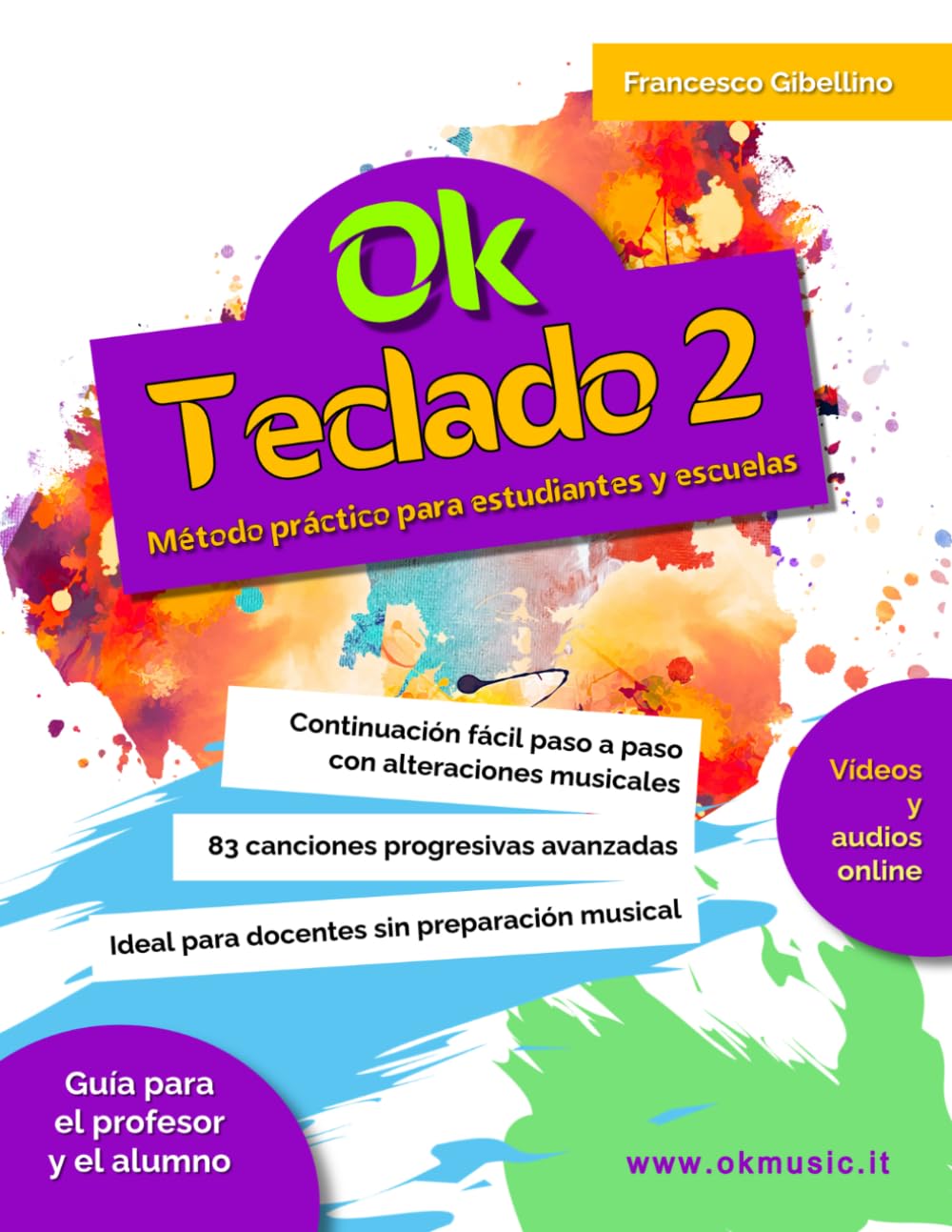 OK TECLADO - Vol. 2: Curso avanzado de teclado electrónico para niños | Continuación fácil paso a paso con canciones y alteraciones | El apoyo ... previa o profesores no músicos en escuelas
