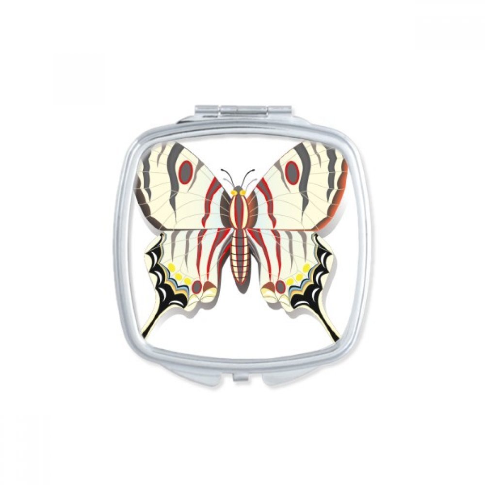 Miroir de poche papillon chinois 3D orange maquillage compact carré portatif