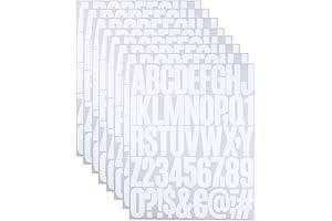 White Letter Number Stickers: The Ultimate Craft Essential for Creative Expressions