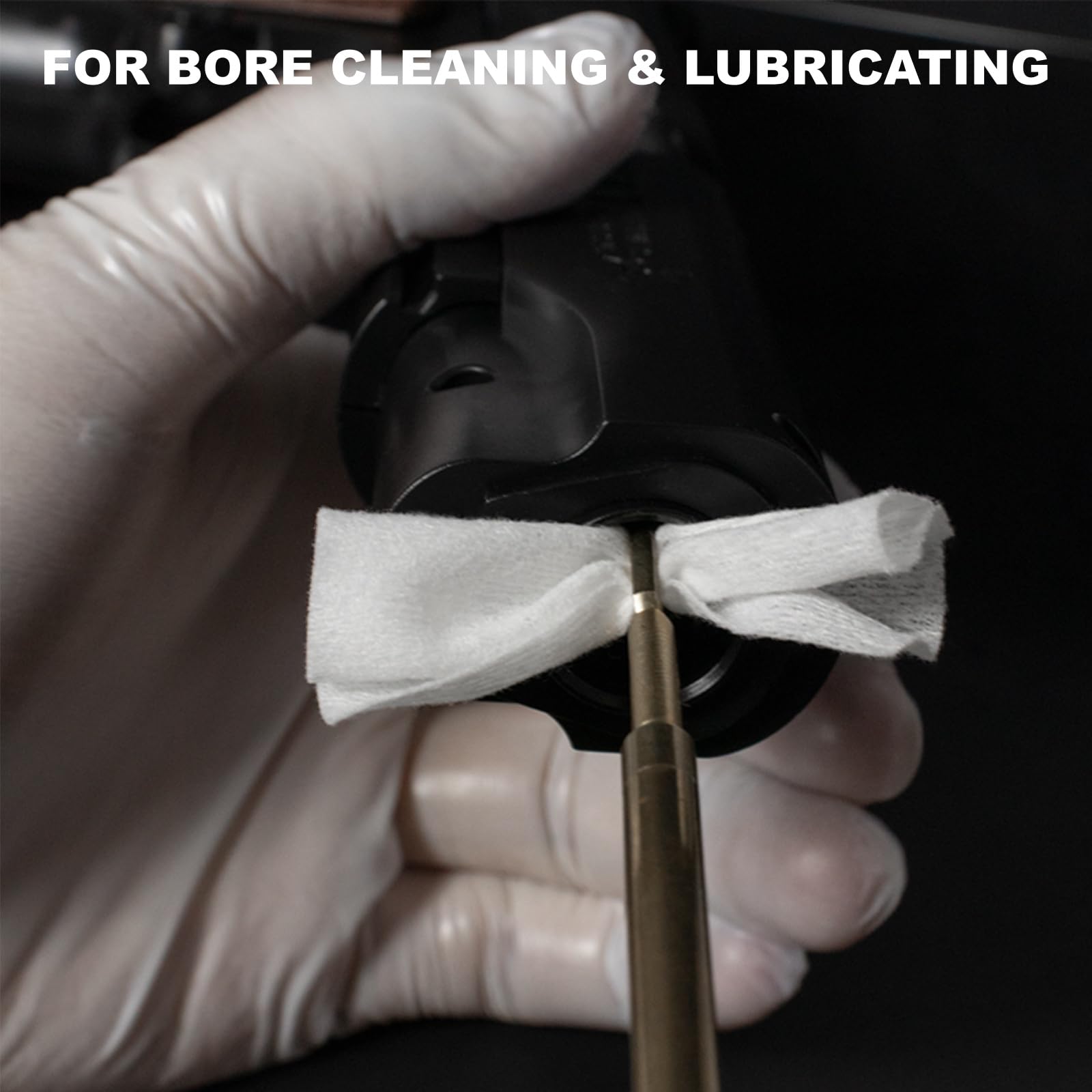 PINGMIC Gun Cleaning Supplies - 6" Long Cotton Swabs and 2"x2" Cleaning Patches for Firearms - Lint-Free, Highly Absorbent Cleaning Pads and Swab, Basic Kit Supplies Fit Most Calibers (1000/600 PCS)