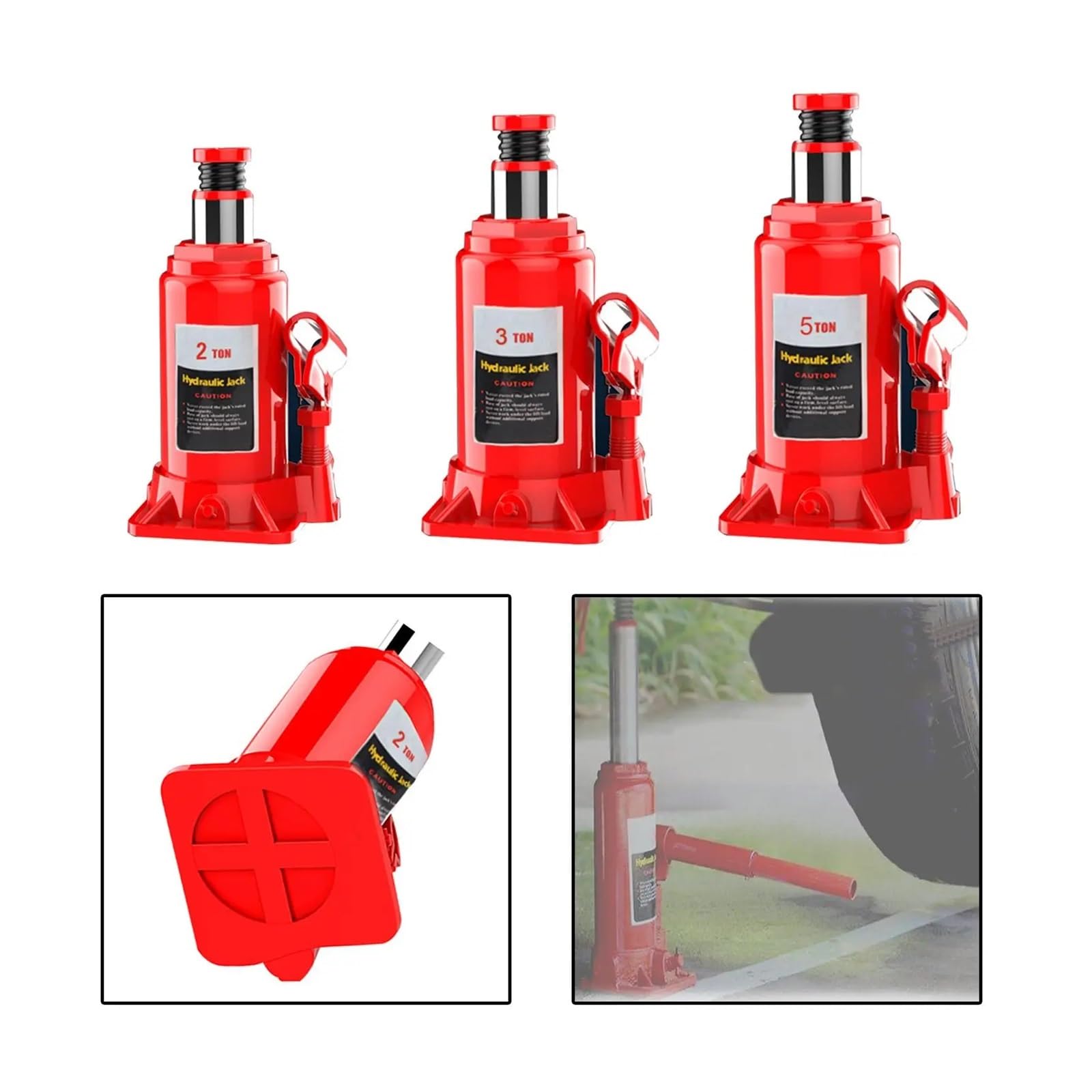 sollevatore auto Martinetto automobilistico portatile Martinetto idraulico piccolo per furgone sollevatore(2T)