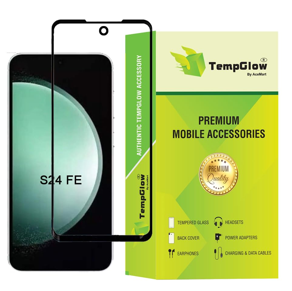 Image of Screen Protector for Samsung Galaxy S24 FE 5G (Black) Tempered Glass Edge-to-Edge 6D Screen Guard With Installation Kit.