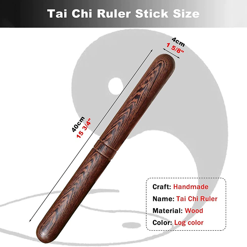 Tai Chi Stick – Traditionelles chinesisches Tai Chi Lineal aus Holz für Kampfsport, Qigong Kungfu-Trainingsstäbe – Tai Chi Bang für Anfänger