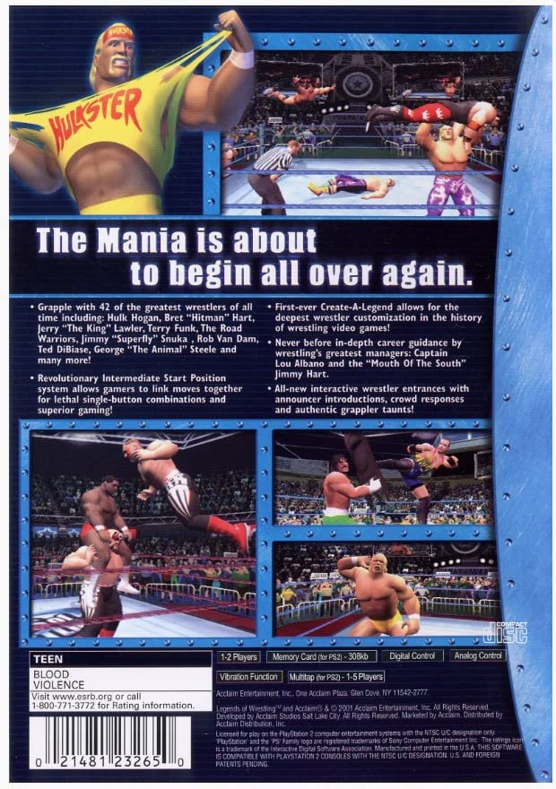 新品未使用　海外版　アドバンス　LEGENDS OF WRESTLING Ⅱ Legends of Wrestling II (Sony PlayStation 2, 2002) for sale