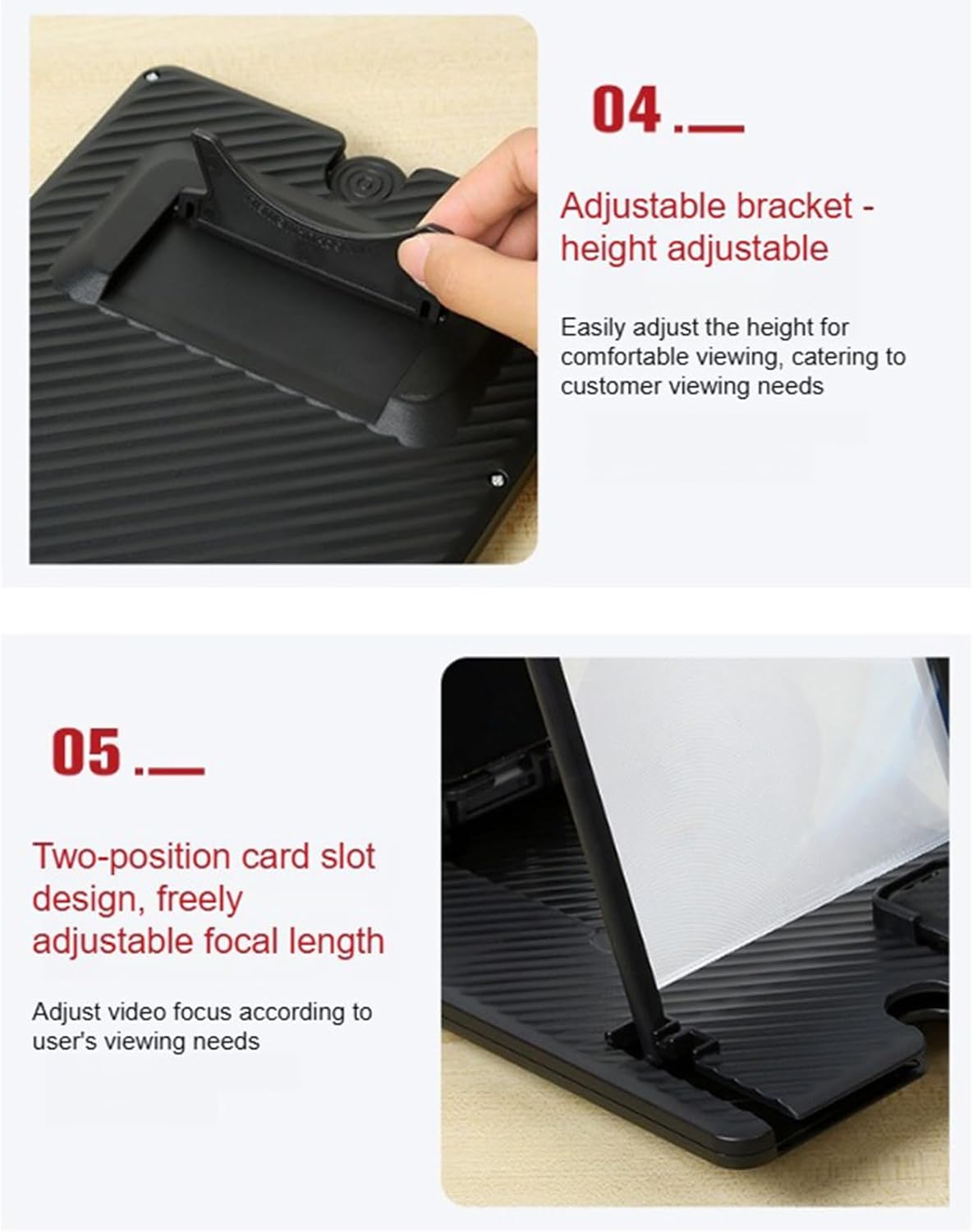 Remote Run 14 Inch Transportable Phone Screen Amplifier for Against Frown 720P Movie Knowledge Multiple Functional