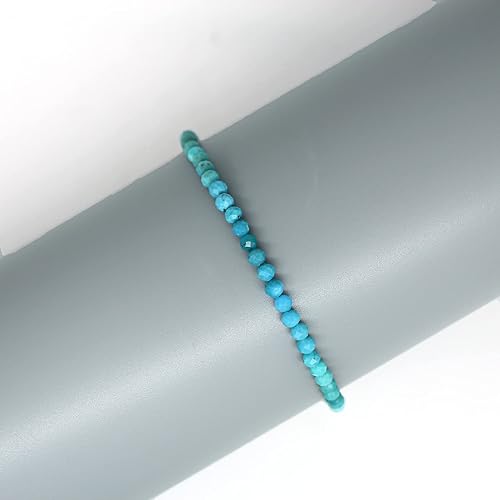 Miniatura 3 de Gempires Pulsera de Cuentas de Piedras Preciosas Naturales Ligera Joyería de Cristal Hecha a Mano Hipoalergénica de 8 Pulgadas Chapada en Oro