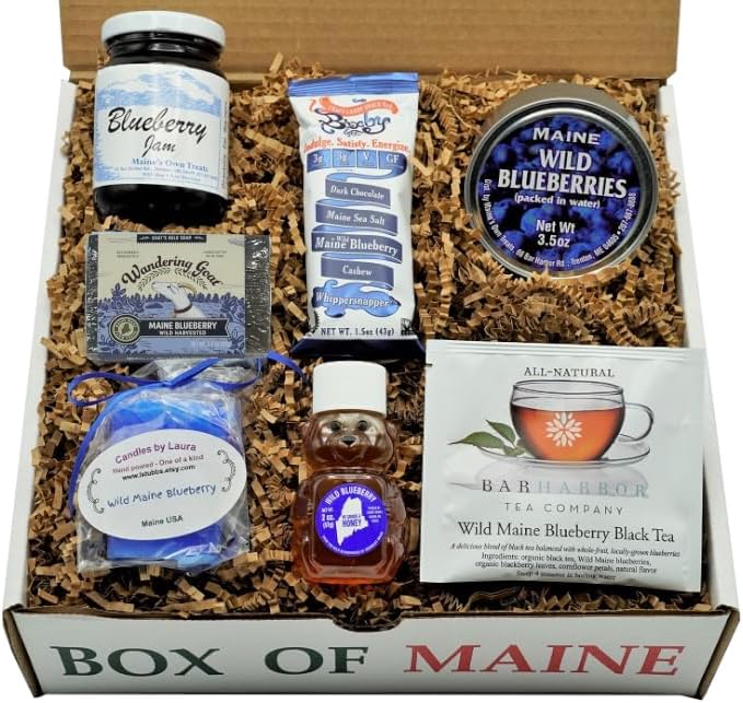 Wild Maine Blueberry Sampler Gift Pack - 7 Count - Maine Made - Great for Holidays & Birthdays