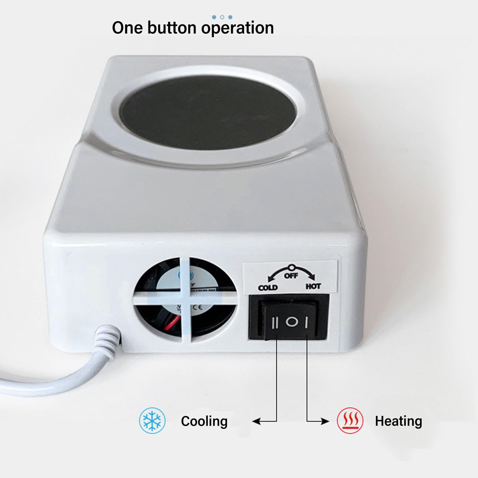 Raffreddatore per bevande, 140 x 90 x 35 mm, alimentato tramite USB, doppio uso, da 10 °C a 45 °C, compatto, versatile, per casa, auto, ufficio