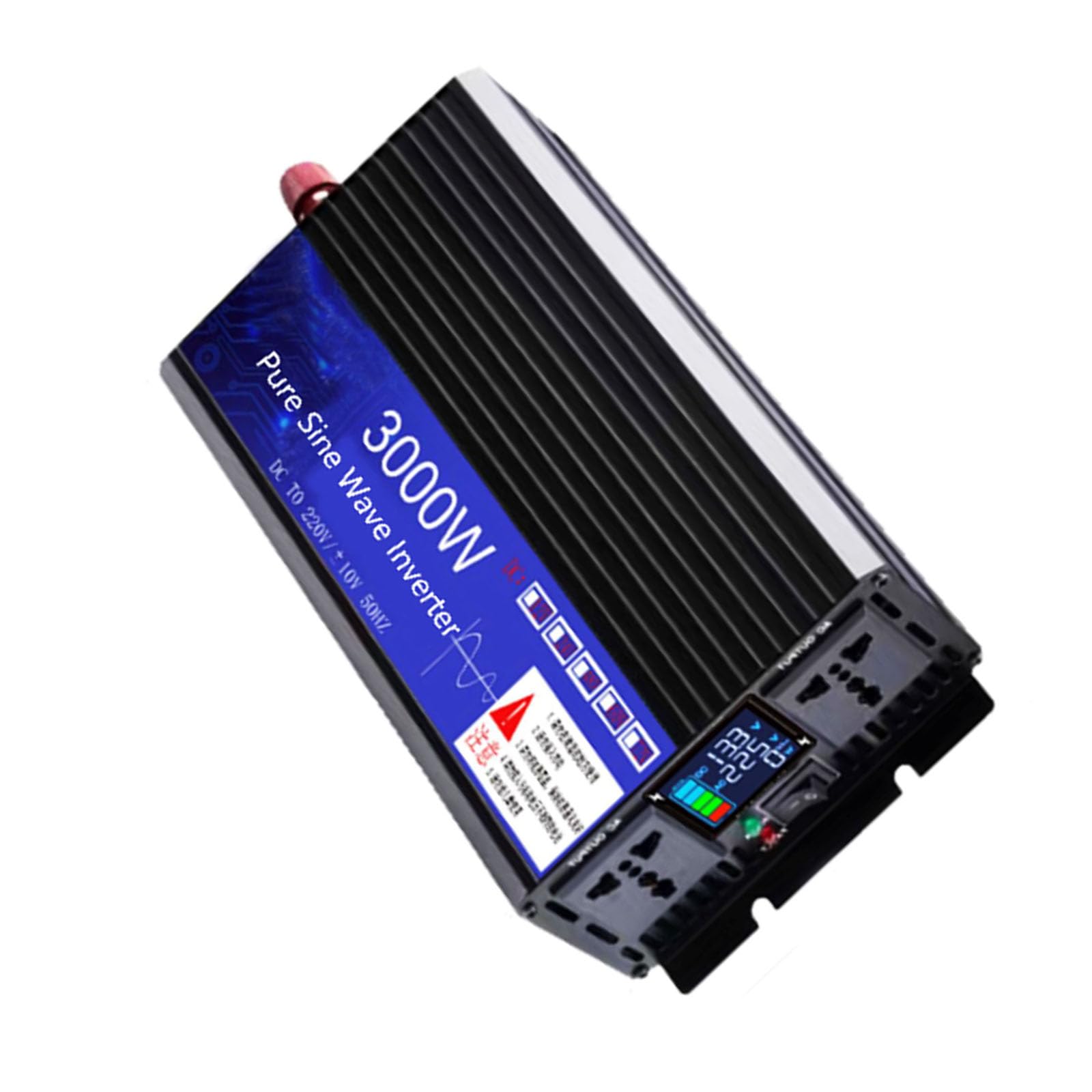 Onduleur solaire 48V 110V onde sinusoïdale pure 3000W écran LCD voiture