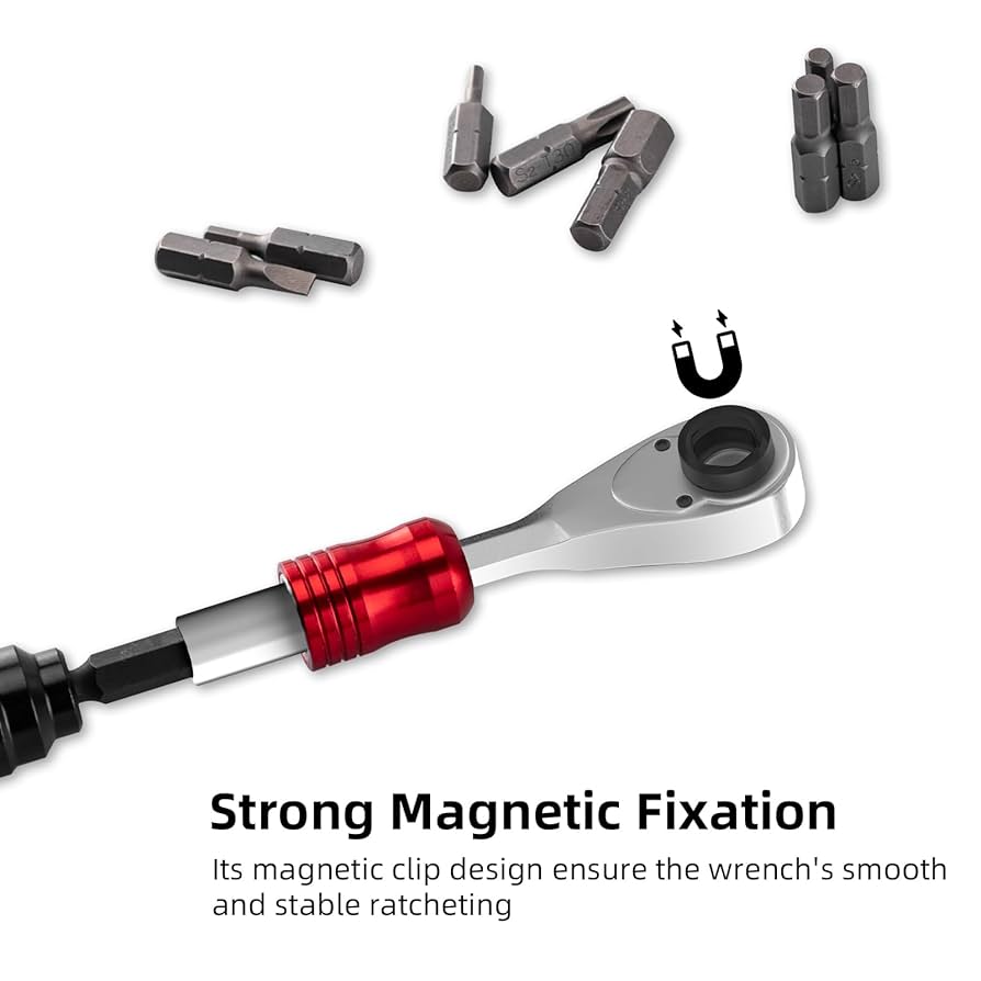 あ〜ぼ☆ ROCKBROS 1/4-Inch Ratchet Socket Wrench Set, 2.5-8mm Allen