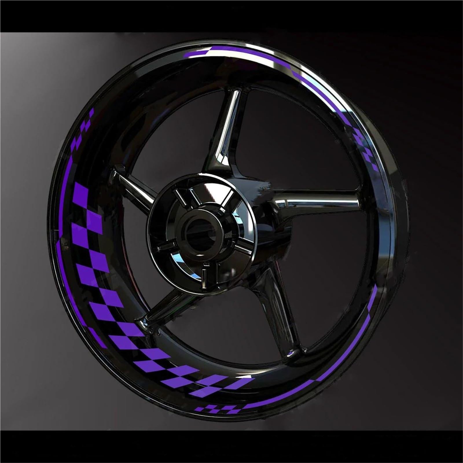 Motorcycle Wheel Stickers for Kawasaki for Ninja ZX-4R ZX-4RR ZX-6R ZX-10R ZX-14R Full Year Reflective Motorcycle Wheel Stickers Hub Decal Rim Stripe(006,21 18 inches)