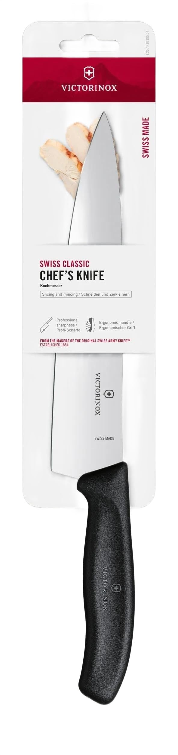 Victorinox Carving Knife 22Cm Plain Edge Blade - Polypropylene Handle Swiss Kitchen Knife