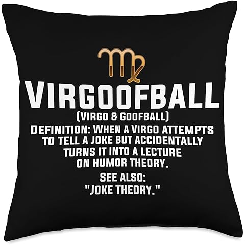 Zodiac Stars Birth Chinese Zodiac Constellations Virgoofball The Rare Moment When a Virgo Lets Loose and Throw Pillow, 18x18, Multicolor