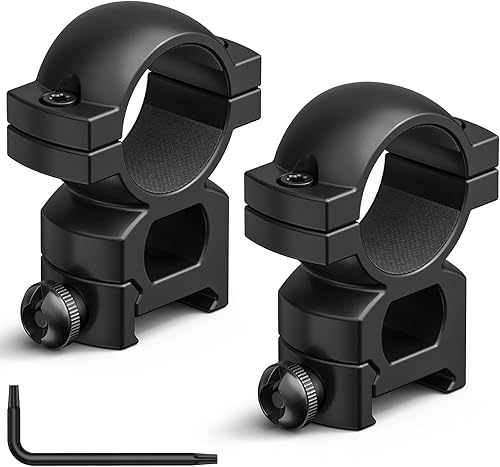 CVLIFE Anillos de alcance Picatinny de 1 pulgada Compatible con riel Weaver 0.787 in de montaje de alcance transparente de alto perfil 2 piezas