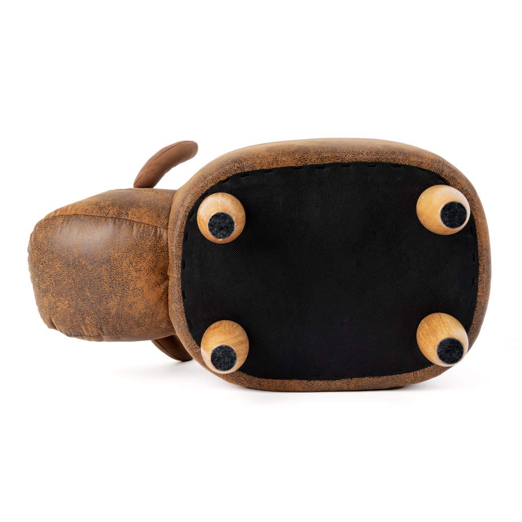 Balvi Taburete La Vache Color marrón con Forma de Vaca Patas de Madera Polipiel/Madera