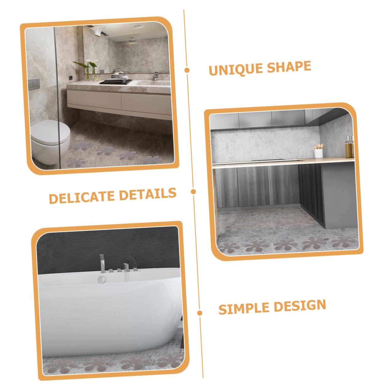Alipis 5 Series Pegatinas Antideslizantes para Bañera Calcomanías De Ducha No Antideslizante Bañera Antideslizantes Bañera Pegatinas Antideslizantes para El Hogar Peva Grey 20 Piezas X 5