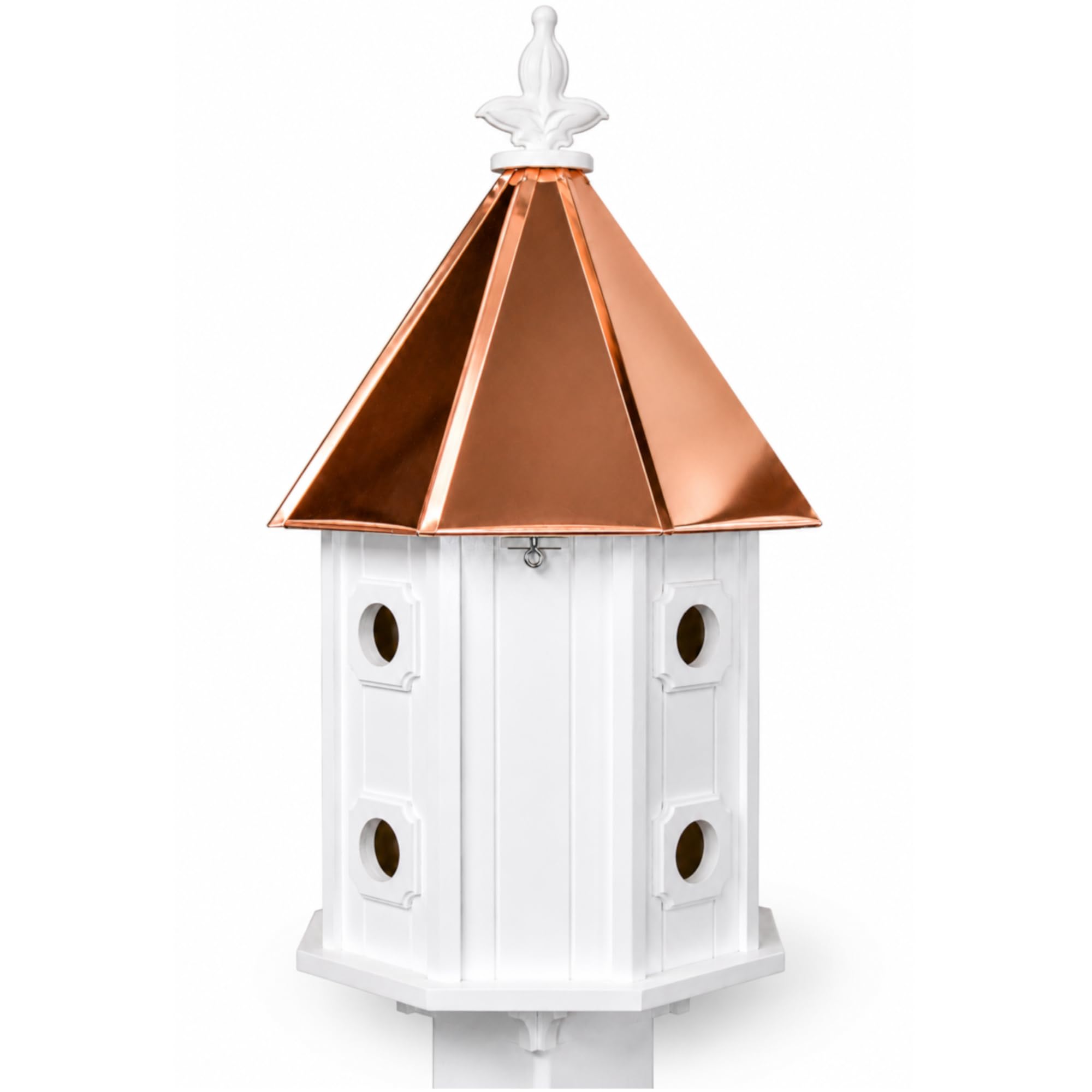 Two-Story 8 Compartment Birdhouse with Copper Roof