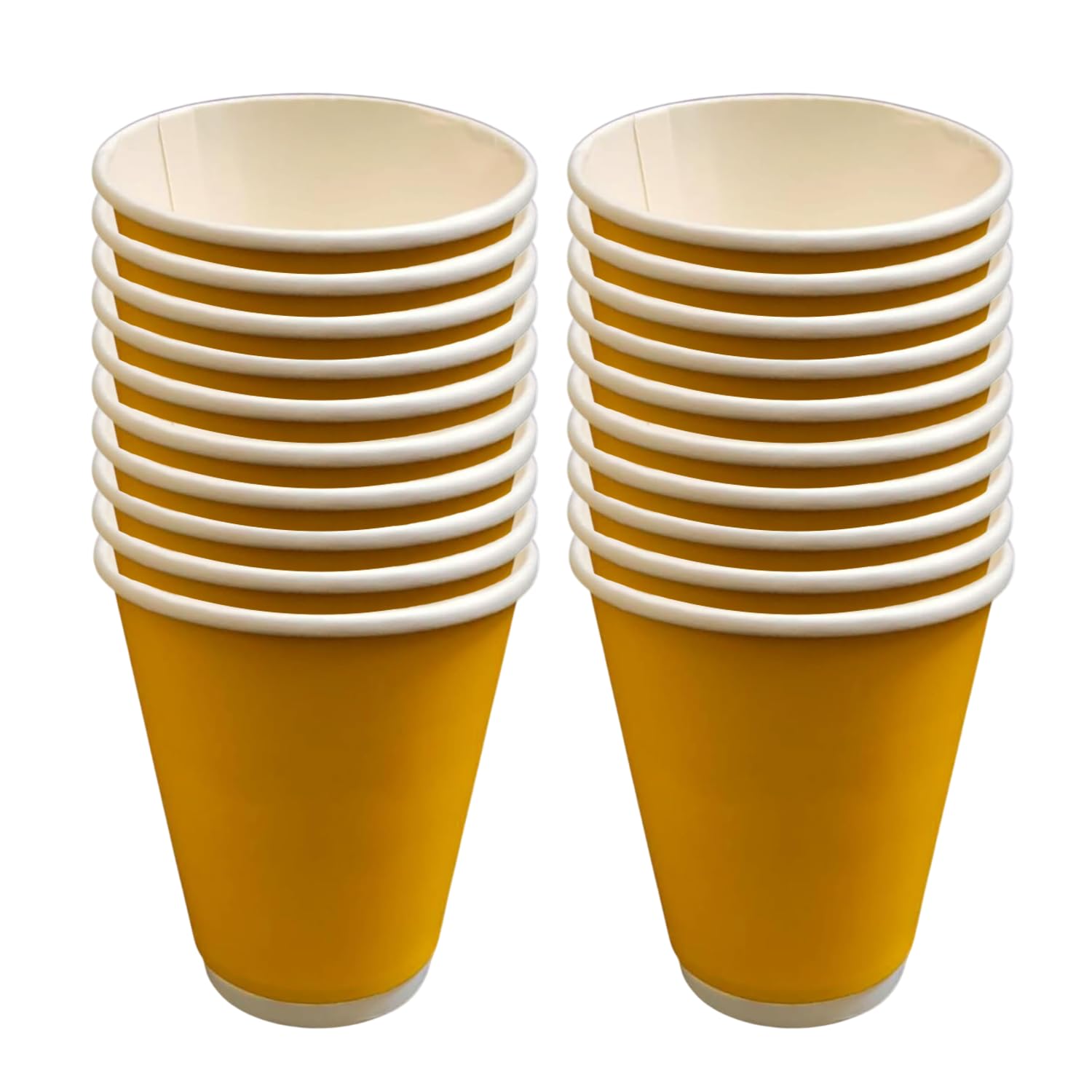 BonKaso 360ml Double Wall Disposable Cups | Beer-Style Ripple Glass for Hot & Cold Drinks | Insulated Leak-Resistant Bev