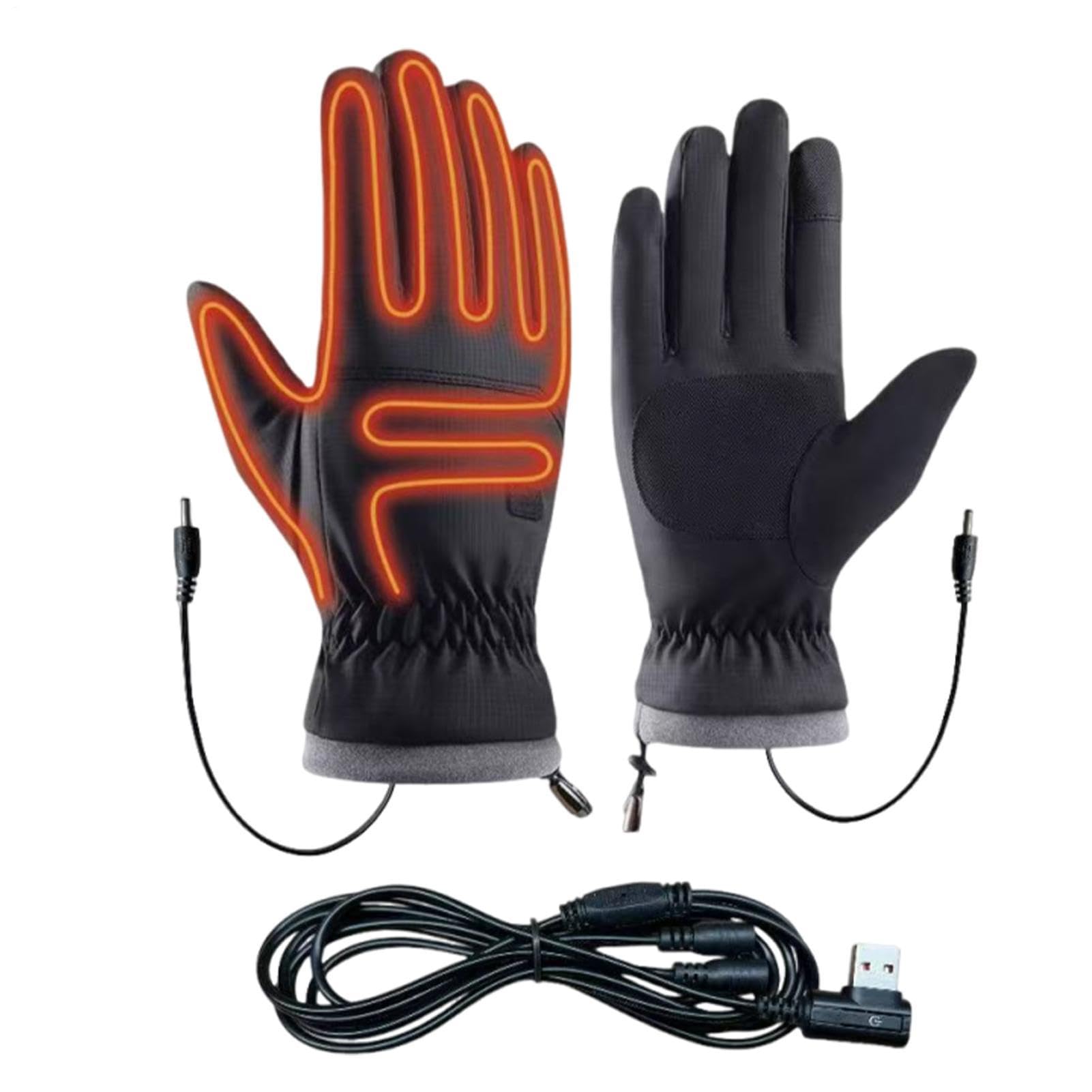 Guanti riscaldati da donna, 3 impostazioni di temperatura, guanti di ricarica USB | Guanti riscaldanti antivento impermeabili per neve, ciclismo, equitazione, moto, pesca, lavoro, sci