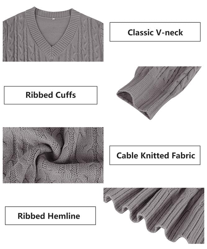 Image of TIYOMI Plus Size Sweaters for Women 2025 Long Sleeve Pullover Sweaters V Neck Casual Fall Tops Loose Winter Knit Sweater