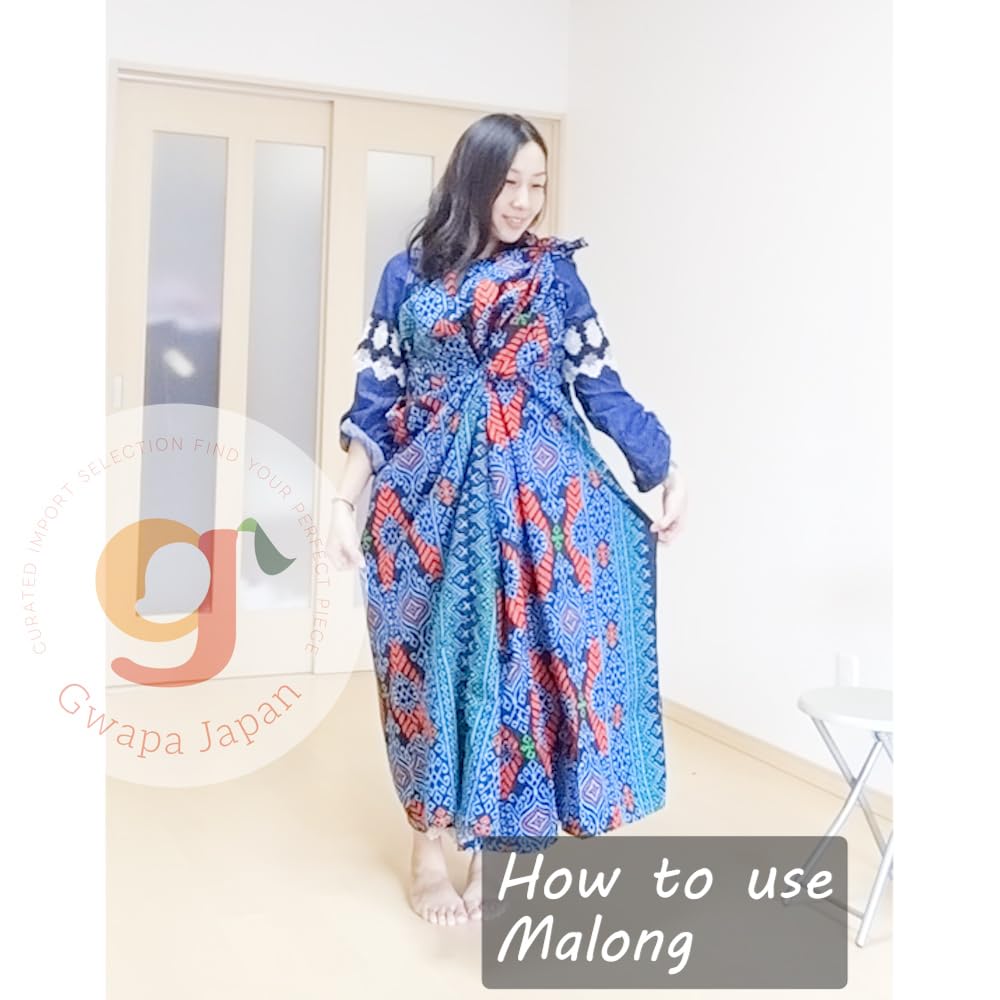 フィリピン　ミンダナオ島マラナオ族　大型筒状衣　malong a landep Amazon.co.jp: フィリピン布ミンダナオ島伝統Malong BATIC 生地布大判