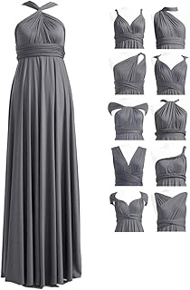 long gray bridesmaid dress
