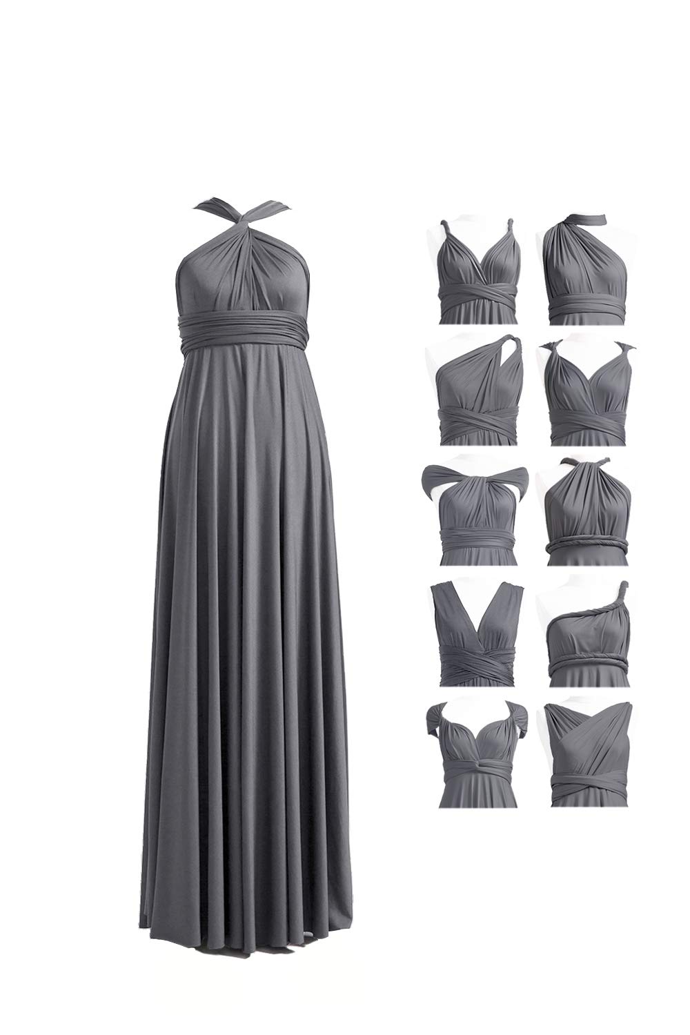 Infinity Dress with Bandeau, Convertible Bridesmaid Dress, Long, Plus Size, Multi-Way Dress, Twist Wrap Dress