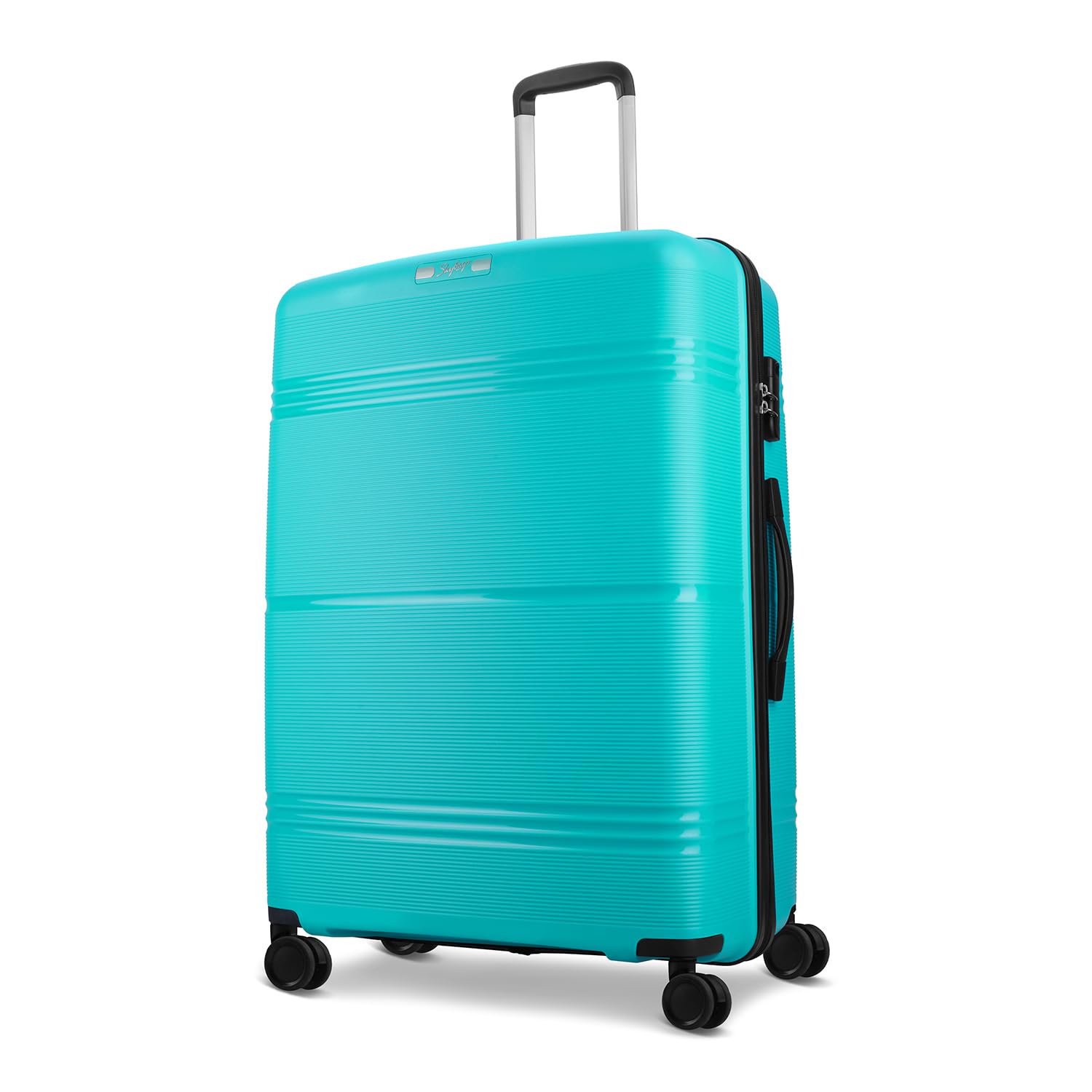 skybags Paratrip Large Size Hard Luggage (79 cm) | Polypropylene Luggage Trolley with 8 Wheels and Anti Theft Zipper | Turquoise| Unisex-picture-10