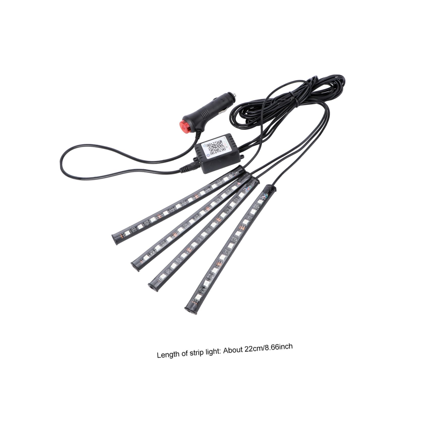 PRETYZOOM Auto Led Light Strip Sound-Activated Strip Light Flexible Car Interior Uv Water Resistant 9 Led Random Color